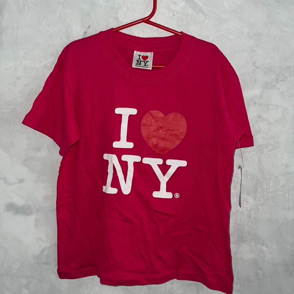 Kids Pink I❤️NY Short Sleeve T-Shirt, Size 10, NWT
